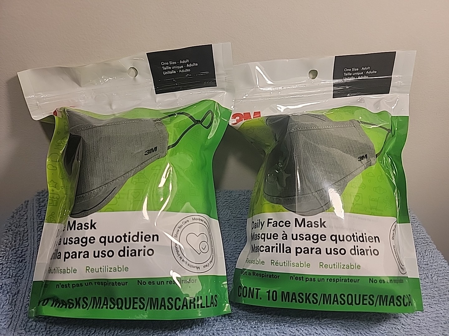 3M Reusable Adult Daily Face Masks – Qty. 2/10 Packs RFM100-10 BRAND NEW!