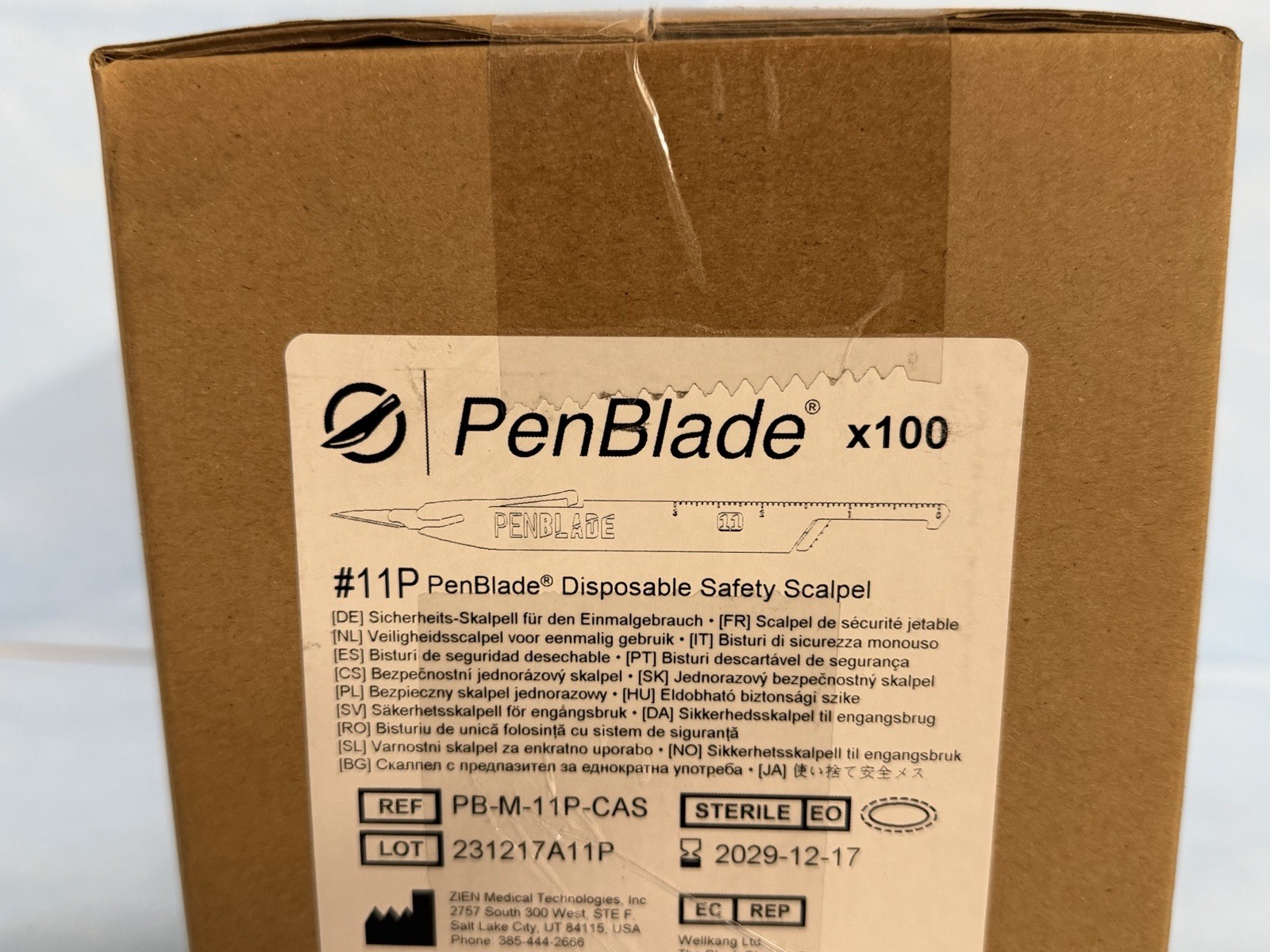 100x TIDI PenBlade #11P Disposable Safety Scalpel PB-M-11P-CAS (10 Boxes of 10)