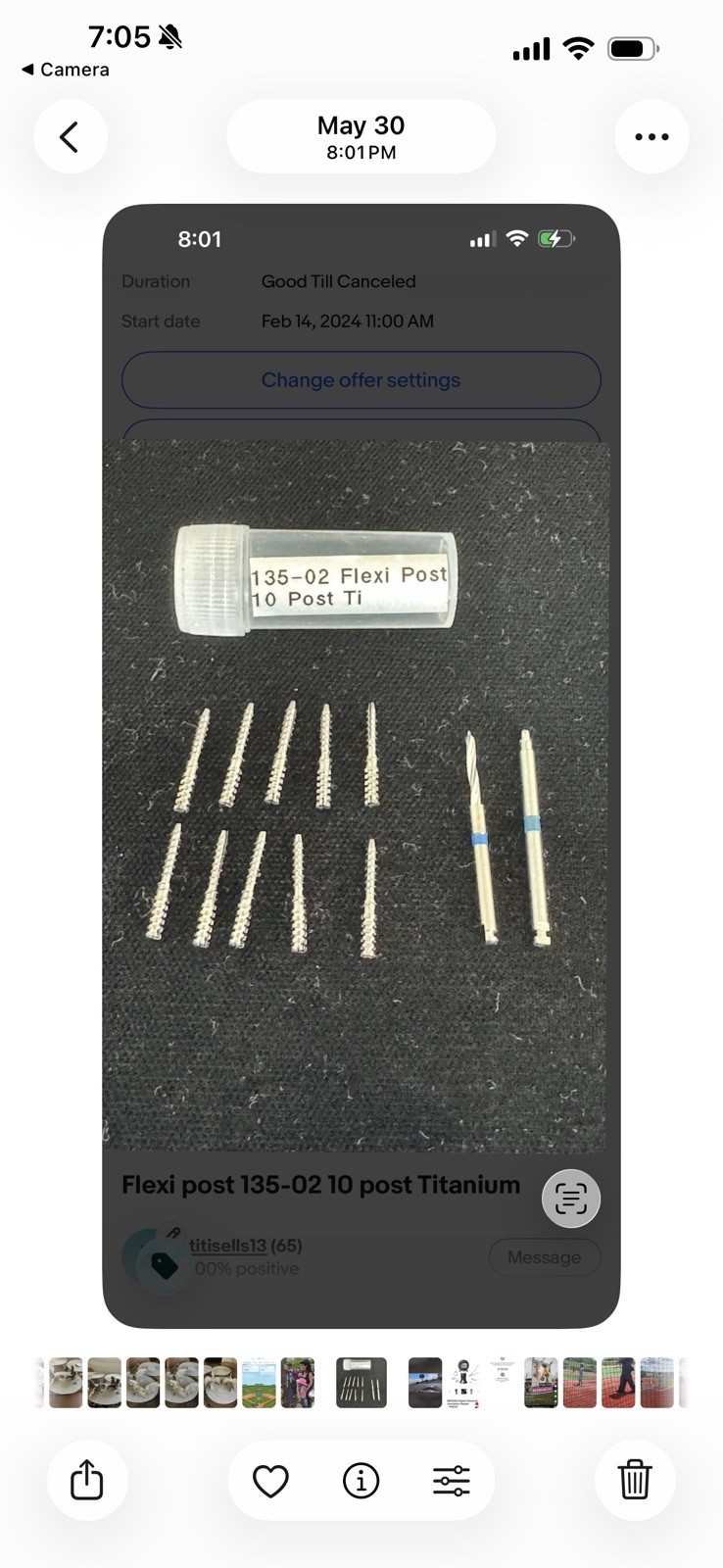 135-02 Titanium post 10 Post
