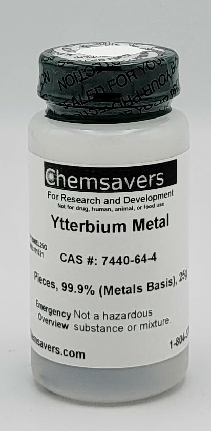 Ytterbium Metal, Pieces, 99.9% (Metals Basis), 25g