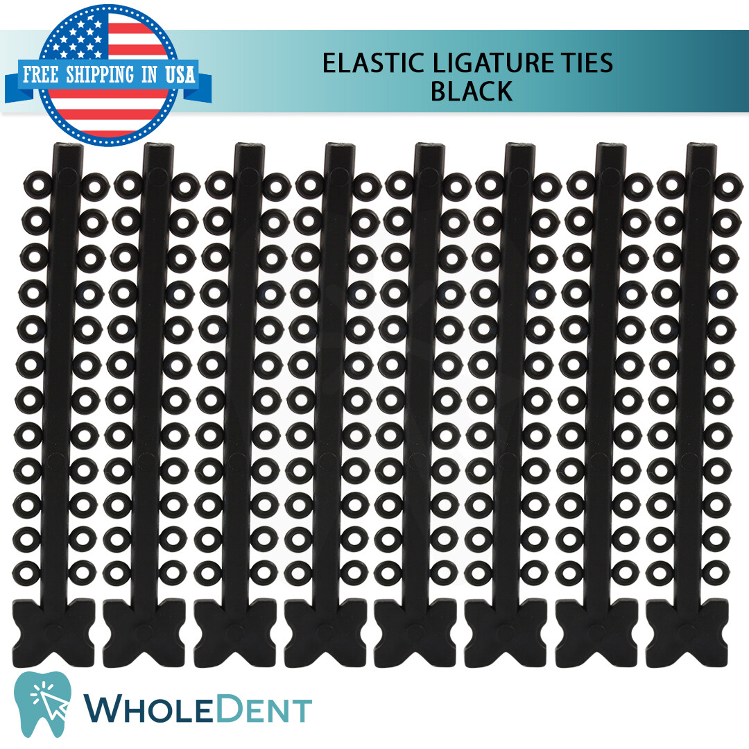Orthodontic Dental Elastic Ligature Modules Black Brackets Tooth Morelli