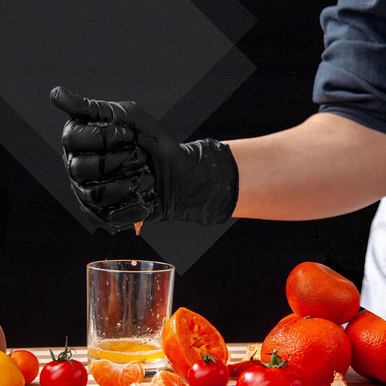MAMISON Black Nitrile Disposable Gloves, Medium(Pack of 100),
