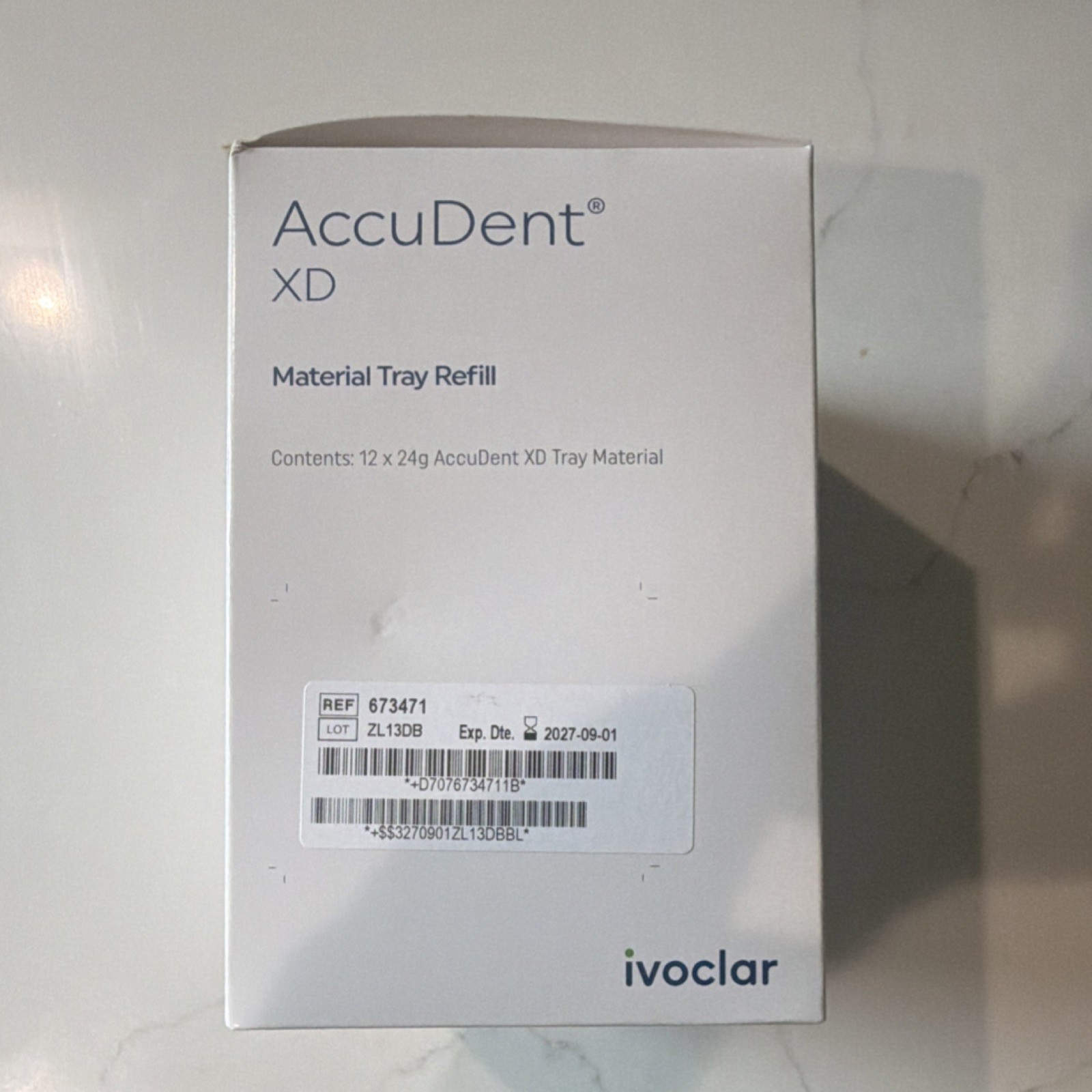 Ivoclar AccuDent XD Alginate Impression Tray Refill 673471 Exp 2027-09-01