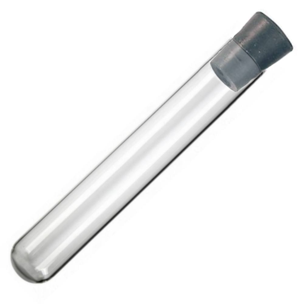 100 Pack, 20 x 150 Rimless Glass Test Tubes with Rubber Stoppers