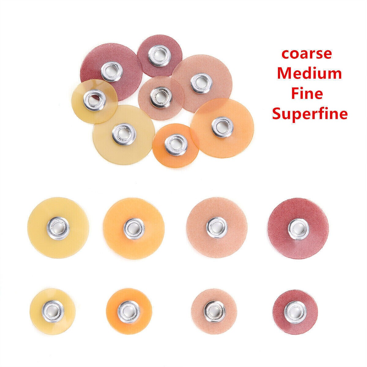 Dental Coarse Medium Superfine Fine Composite Finishing Polishing Discs 100PCS