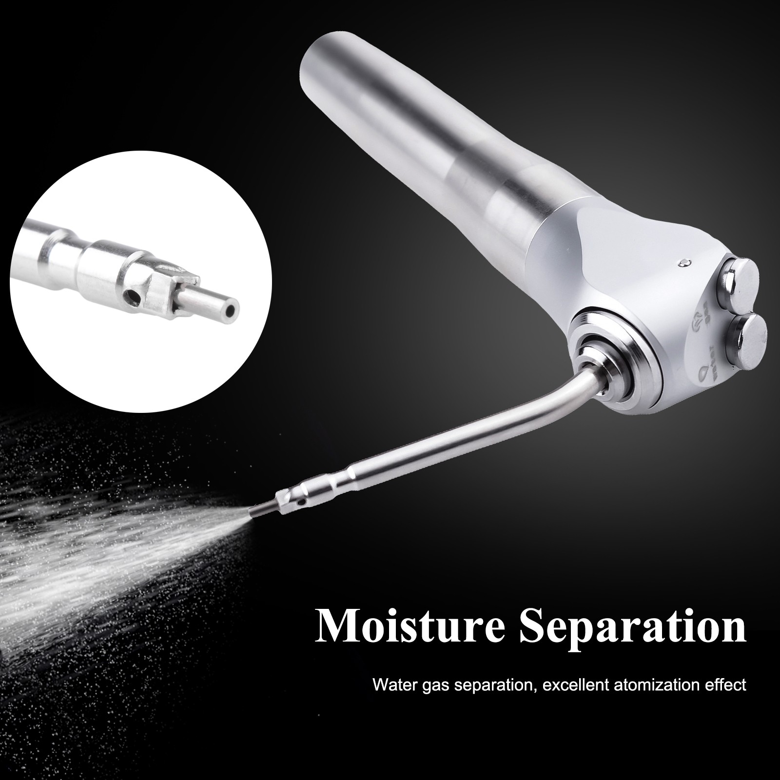 3PC Dental Air Water Spray Triple Syringe – 3-Way Handpiece with 6 Nozzle Tips