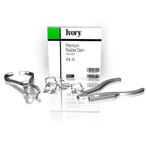 Ivory Clamps Rubber Dam Clamp Starter Kit: 8 Clamps, 1 of each: 0, 2, 2A, 7