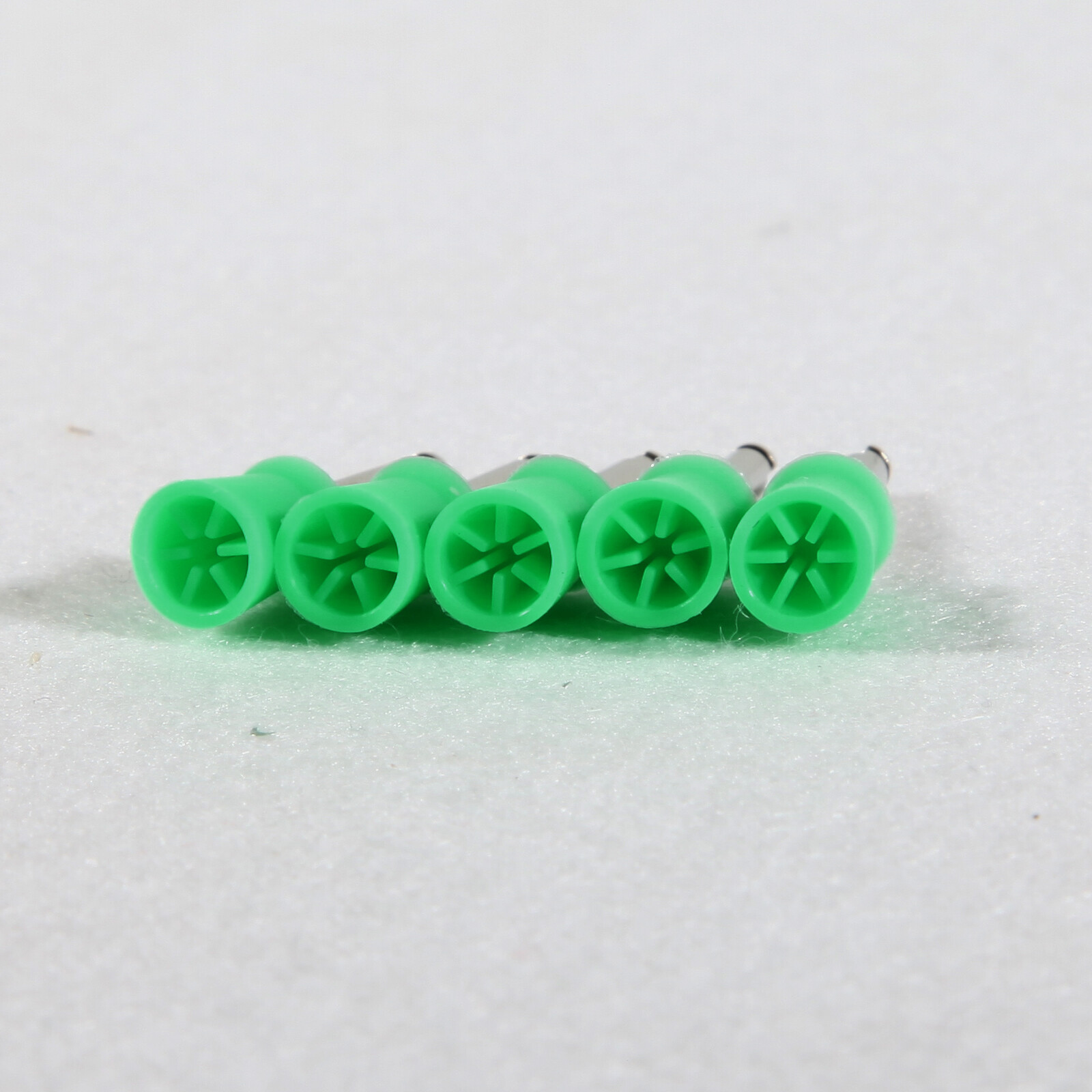 100 Pcs Dental Rubber Prophy Teeth Tooth Polishing Cups Brushes Latch TYPE Green