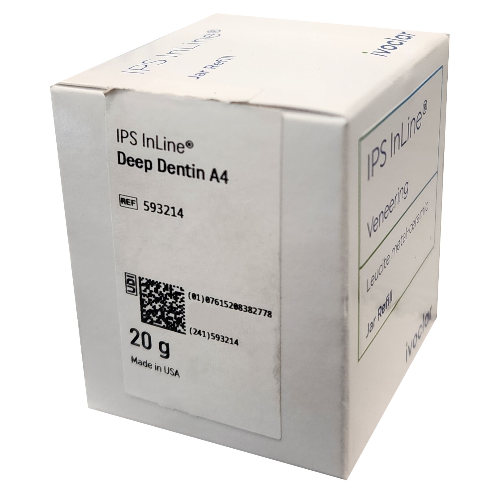 *1-Pack* Ivoclar Vivadent IPS InLine Deep Dentin A-D A4 20g Refill 593214