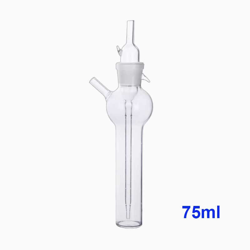 75ml Transparent Ball-shape Glass Gas Collecting Bottle Gaseous Absorption Tube