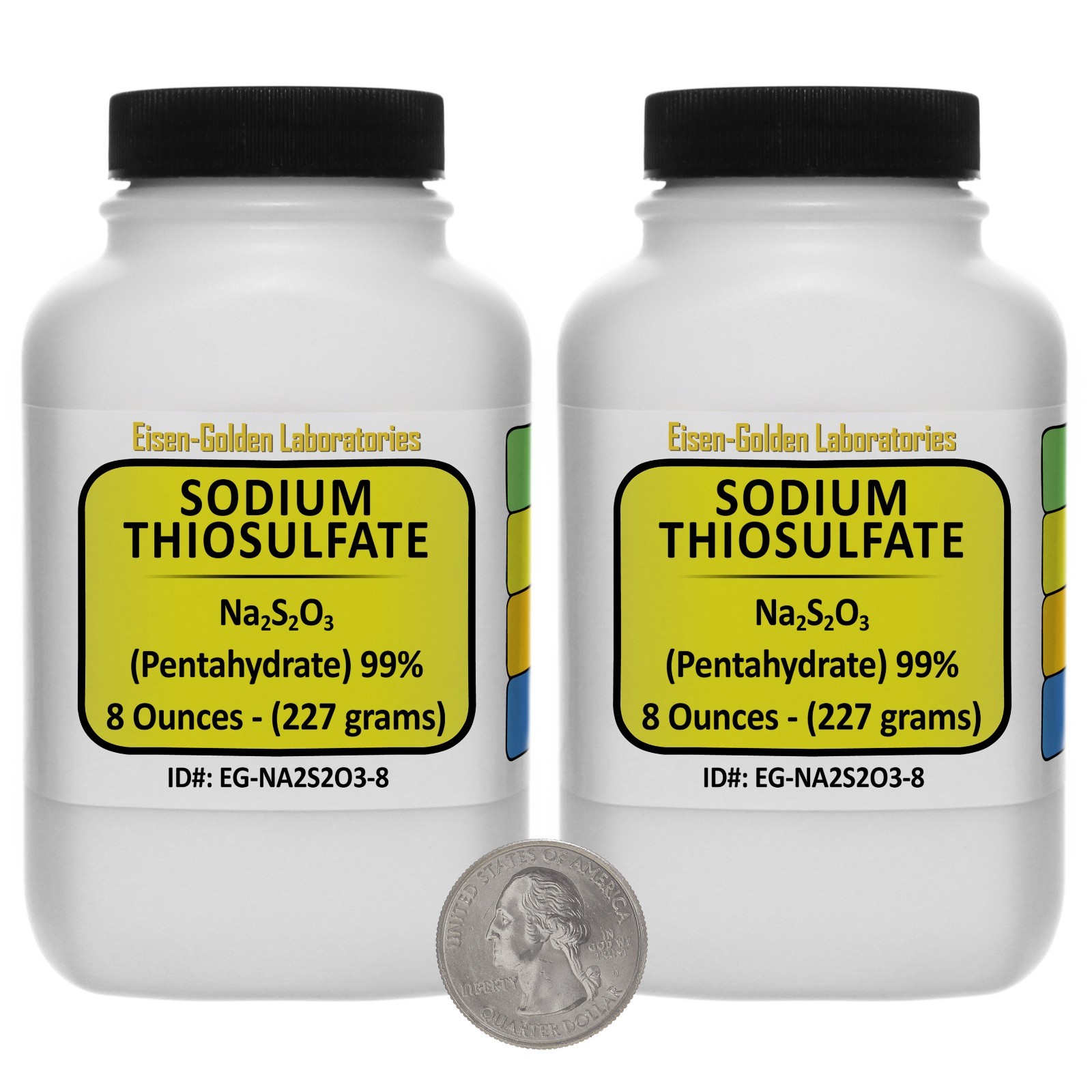 Sodium Thiosulfate [Na2S2O3] 99% ACS Grade Powder 1 Lb in Two Bottles USA
