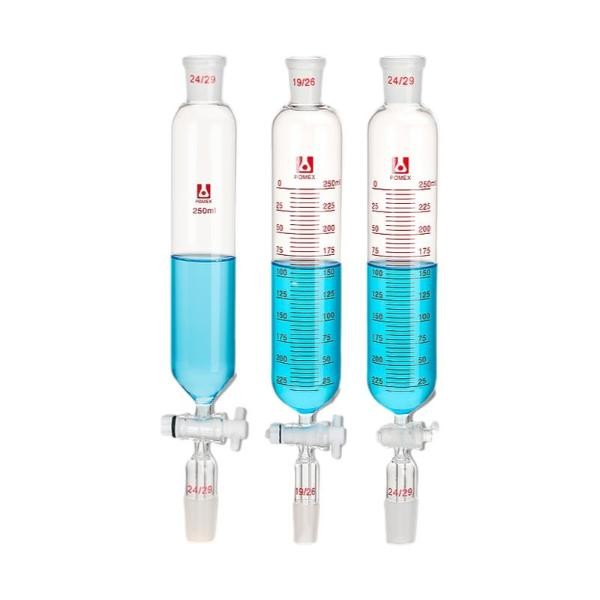 Double Jointed Separating Funnel 25ml-1000ml Borosilicate Chemistry Lab