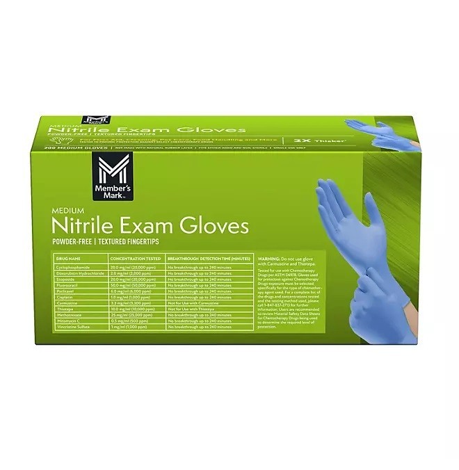 Member’s Mark Nitrile Exam Gloves Small Powder Free – Choose Your Size & Count