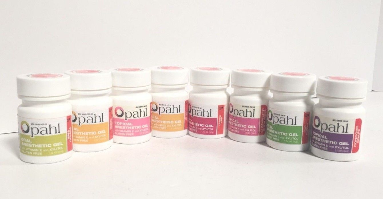 32X OPAHL Oral Anesthetic Gel Assorted Topical Flavors Dental Tattoo