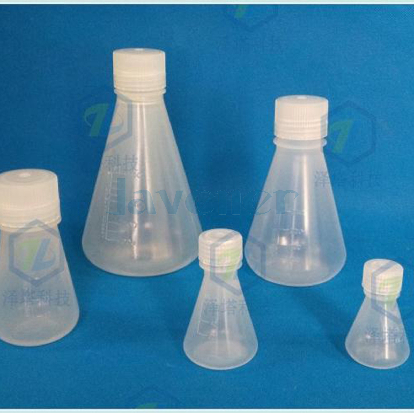 25/50/100/125/250/500/1000/2000ml PP Conical Erlenmeyer Flask With Cap Lab Teach