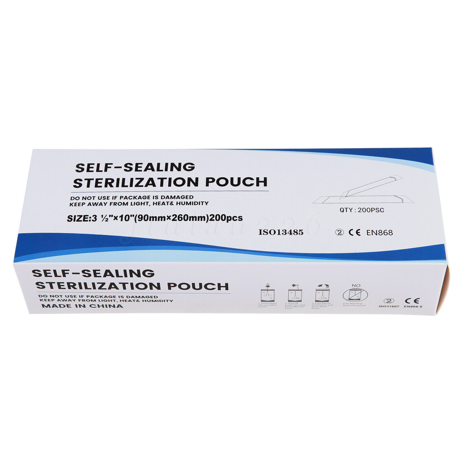 200pcs/Box Self Sterilization Pouches Pouch Autoclave Sterilizer Bags