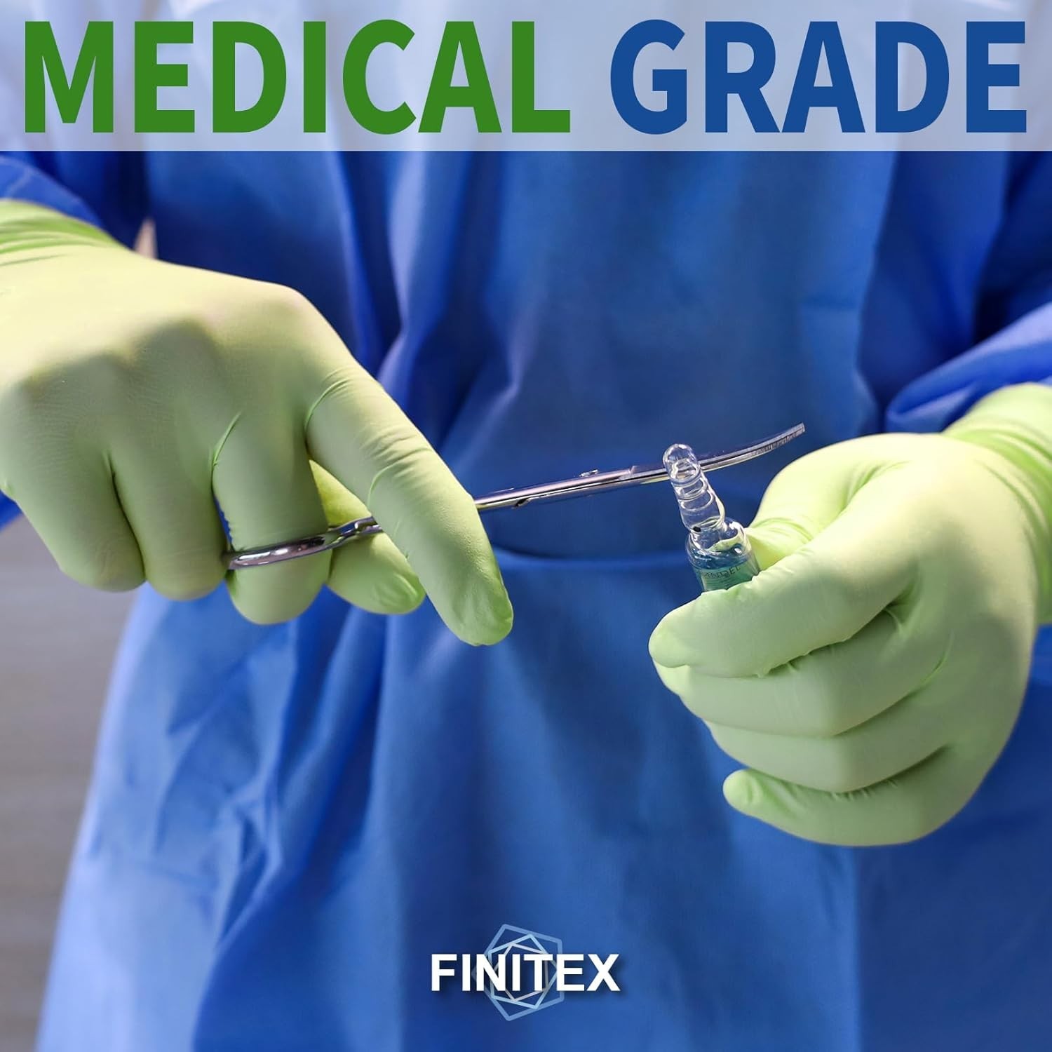 Nitrile Disposable Gloves – Green 3.5mil 100/1000PCS Powder-Free Latex-Free M…