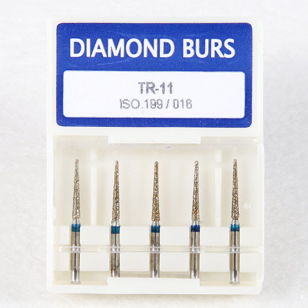 50x Dental Diamond Burs TR-11 for High Speed Handpiece Turbine 1.6mm Free Ship