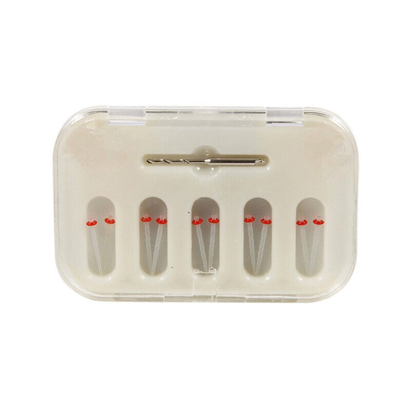 10/Box Dental Fiber Post Resin Screw Thread Quartz Drills Yellow/Red 1.2/1.4mm