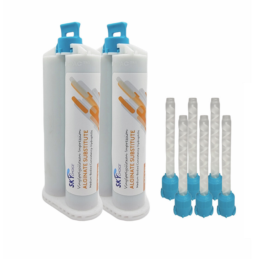 Dental Alginate Substitute Alternative 2x 50mL Cartridges + 6 tips