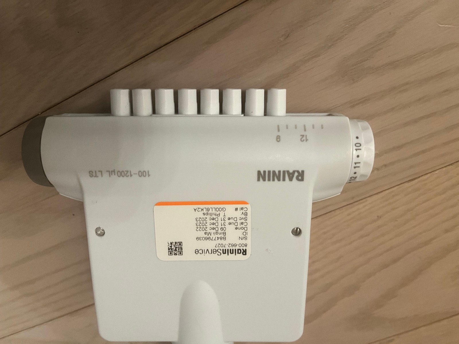 Rainin E4 XLS multichannel pipet electronic 100-1200 ul digital LTS equalizer