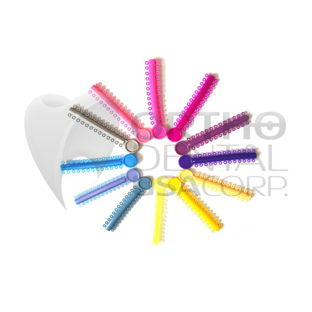 ELASTOMERIC LIGATURE TIES (Set x 10) Latex free Made in USA Orthodontic