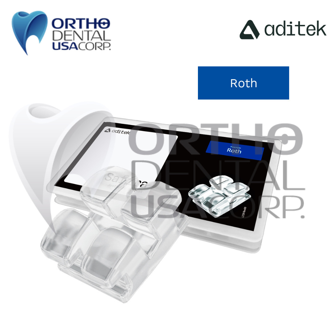 Orthodontic Sapphire Brackets 0.22″ Roth H 3,4,5 / 20 pcs Aditek Orthodentalusa