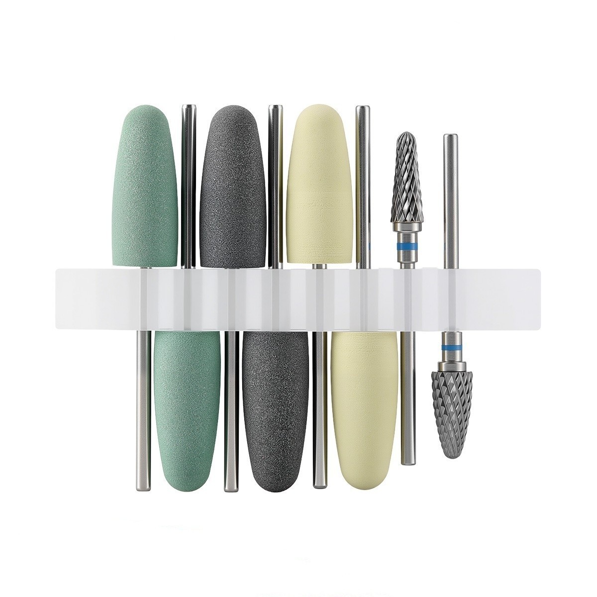 8Pcs Dental Resin Base Acrylic Polishing Burs Kit HP Tungsten Carbide Polisher