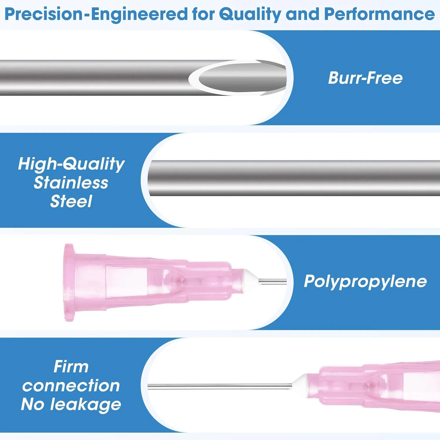 18 Gauge 1.5 Inch Disposable Needles with Caps – Luer Lock Lab Dispensing Access