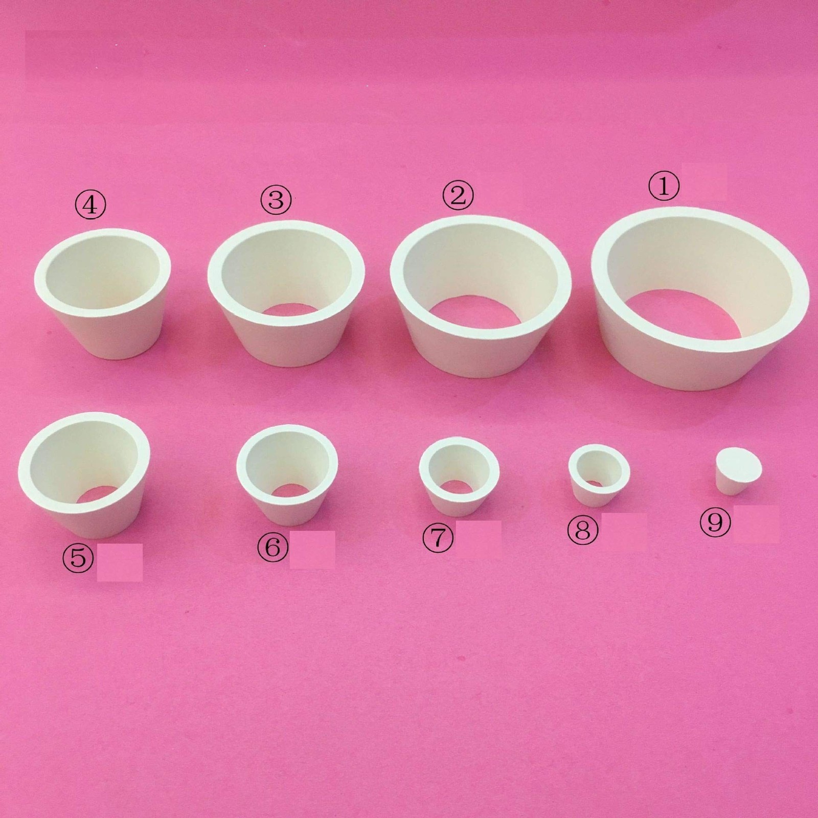 9 Count Filter Adapter Cones Set, Buchner Funnel Flask Adapter Set, Tapered C…