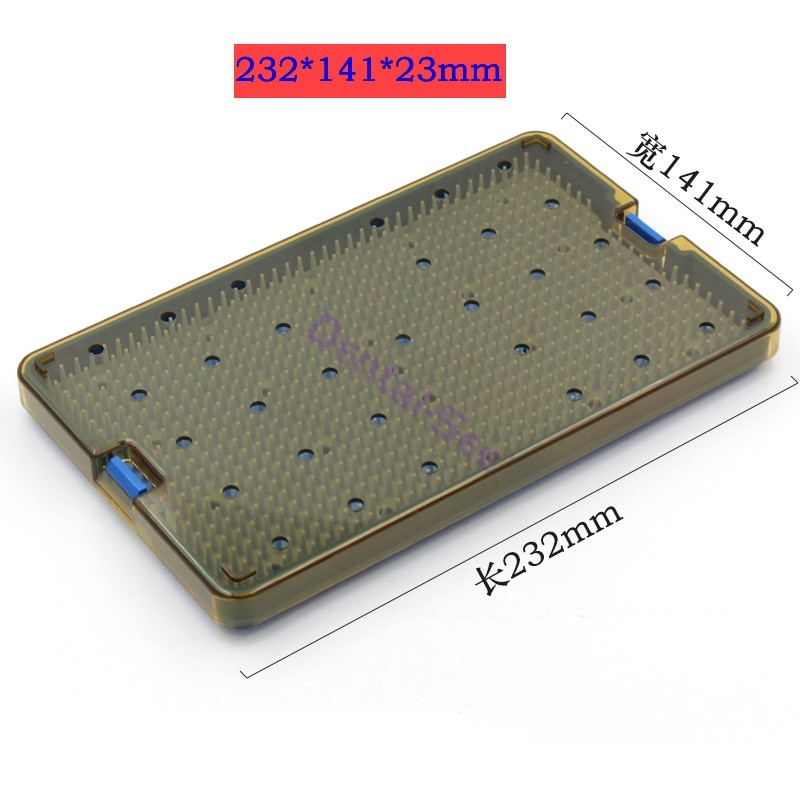 Sterilization Tray Case Box Autoclave with Silicone Pad for Surgical Instruments