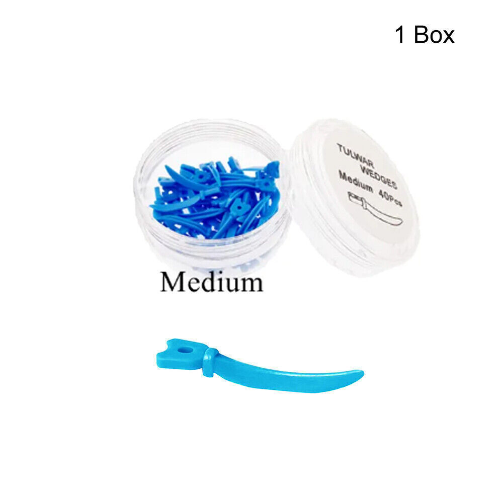 Dental Plastic Refills Wedges Disposable Tulwar Wedge With Circular Hole L/M/S