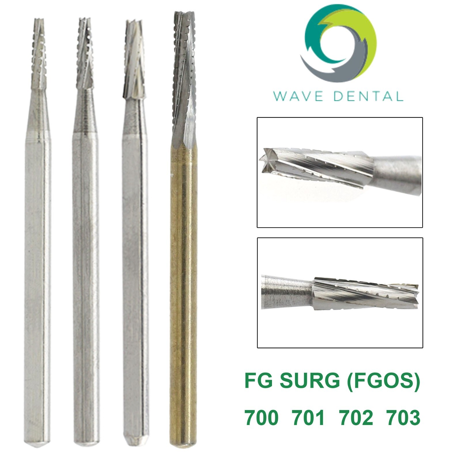 Wave Dental Carbide 703 702 Surgical Bur Midwest Friction Grip FGOS 25mm PRIMA