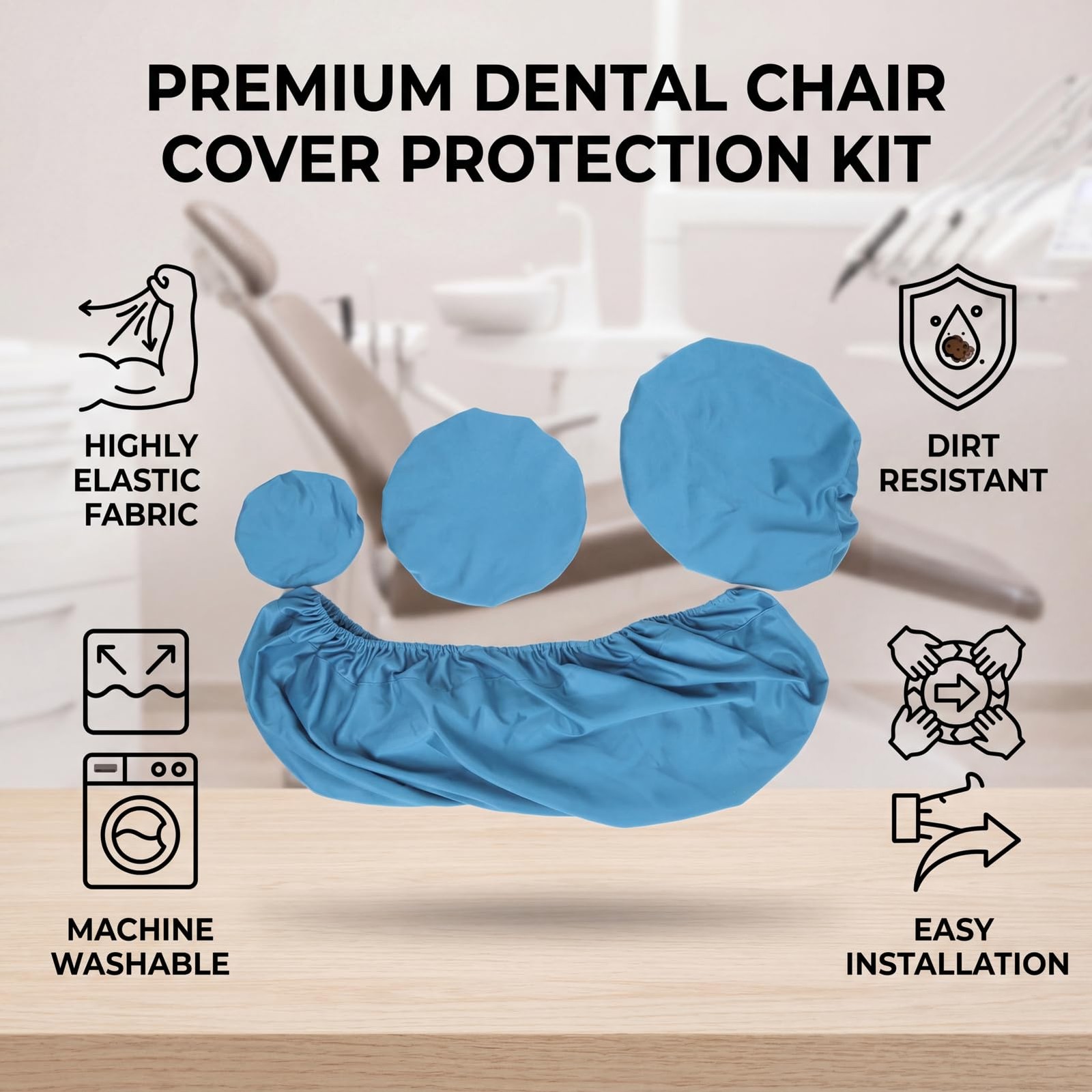 Full Chair Cover, High Elastic Chair Cover Set Washable Cushion Headrest Prot…