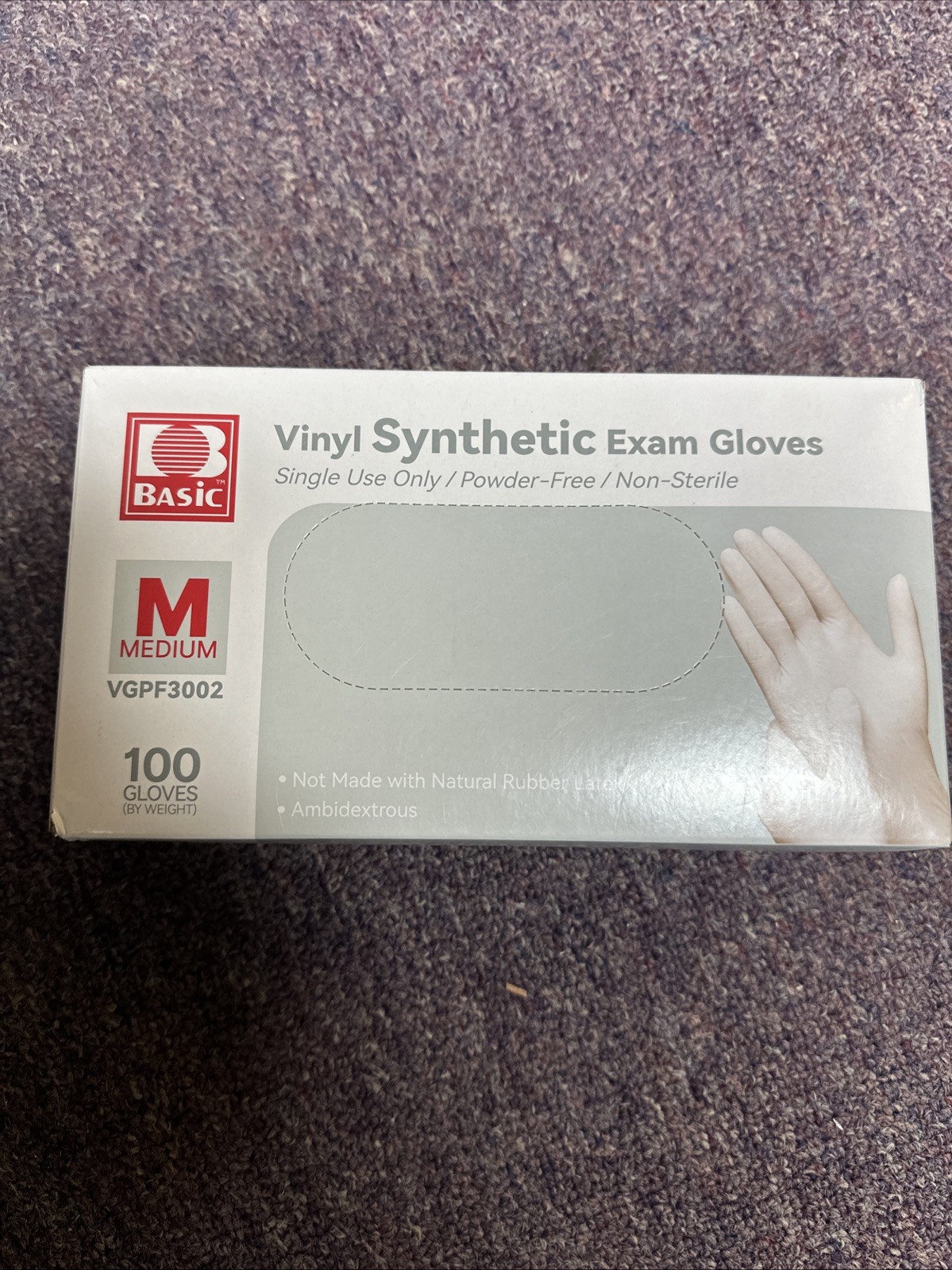 Basic Vinyl Exam Glove Latex Free Powder Free Medical Disposable Gloves VGPF3002