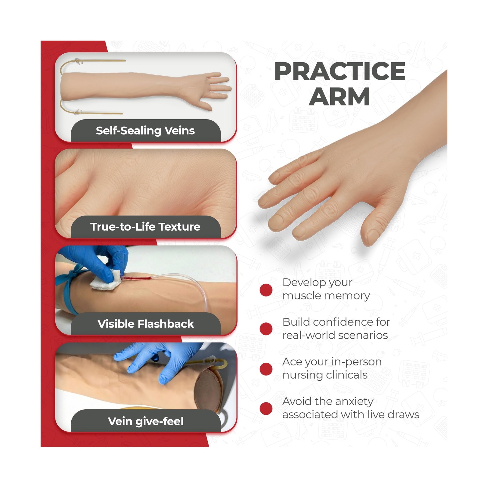 Nurse Kit with Phlebotomy Arm. Practice IV, Phlebotomy, Venipuncture, Injecti…