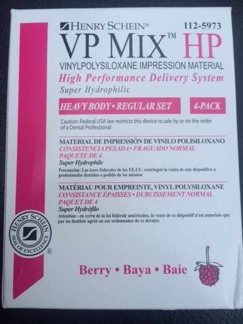 Impression Super Hydrophilic Vinyl Polysiloxane Heavy Body Reg set 4