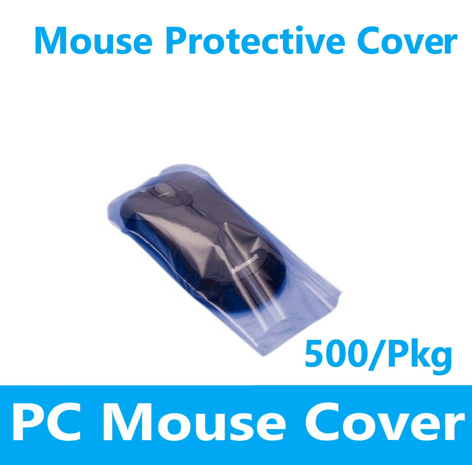 Dental PC Mouse Barriers Mouse Cover Mouse Plastic Barrier, 7″ x 3.75″, 500/pk