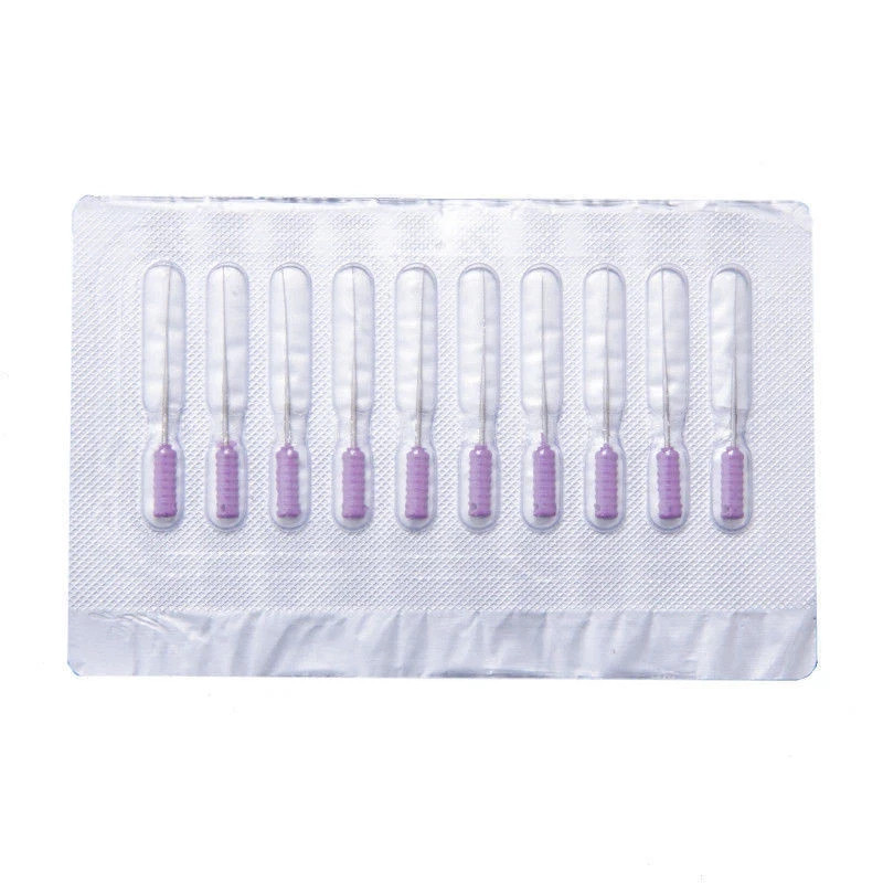 Dental Endo Barbed Broaches Stainless Steel Root Canal 20-60# 21mm