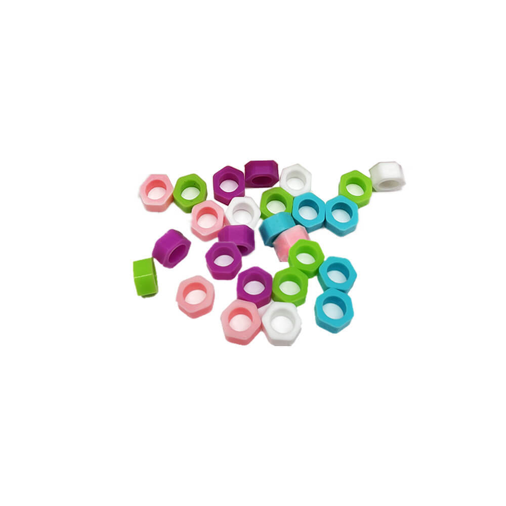1 Box 100Pcs Dental Instrument Code Ring Plain Large Size Mixed Color