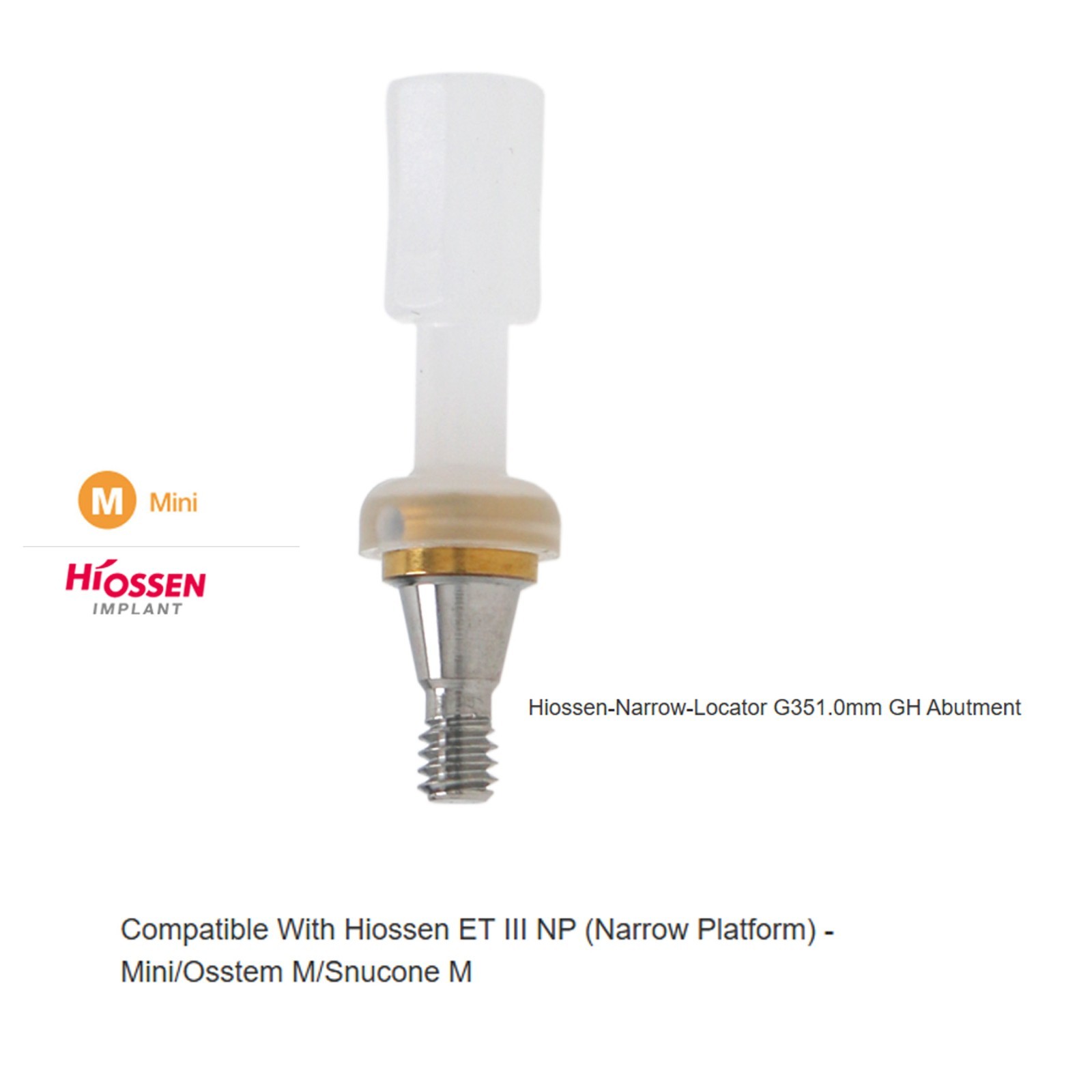 Hiossen/Osstem/Snucone Mini connection locator attachment Abutment for 1-6.0mm