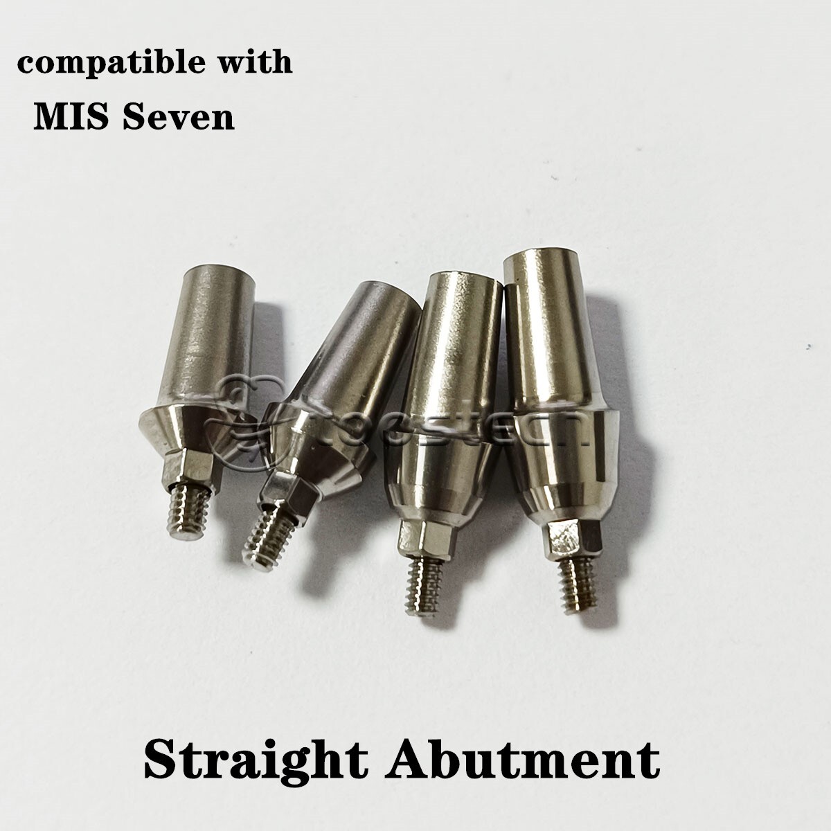 5 pcs Titanium straight abutment compatible with MIS Seven MD/MW