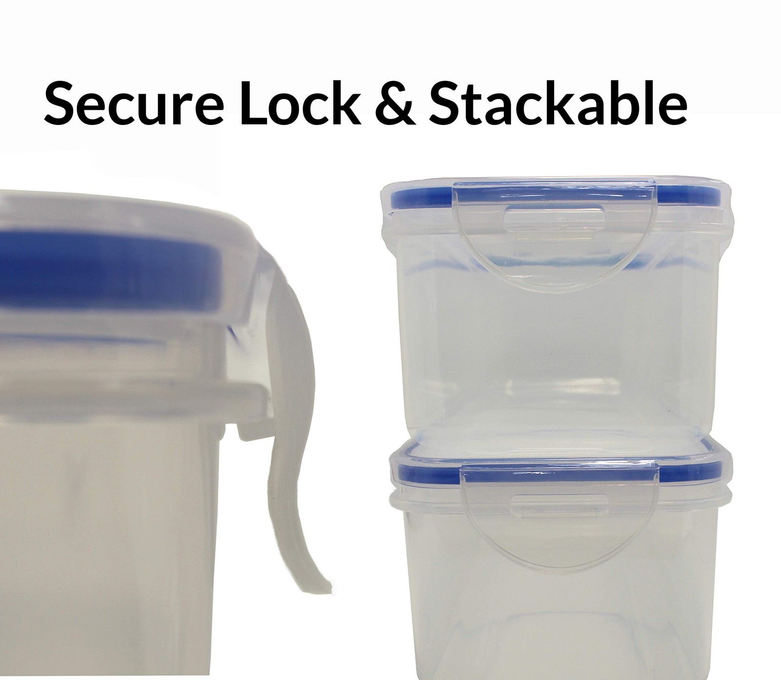 BullCharged Plastic Container Storage Case for 200 Count (Pack of 1), clear