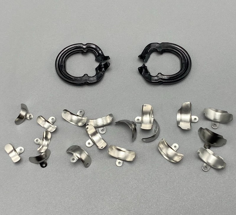 Dental Sectional Matrix Bands Systems Tofflemire Seperate Ring Clamp Black Kit