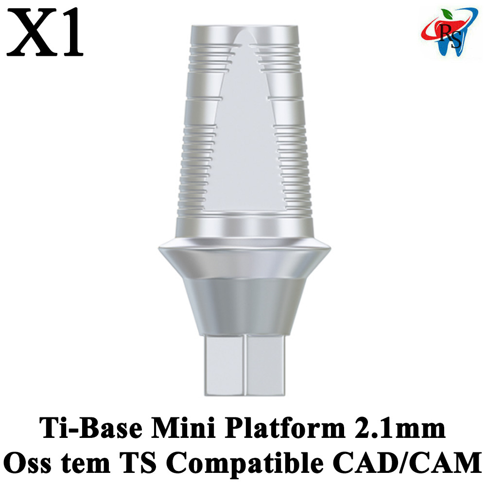 1pcs Dental Oss tem TS Compatible CAD/CAM Ti-Base Mini Platform 2.1mm Abutment