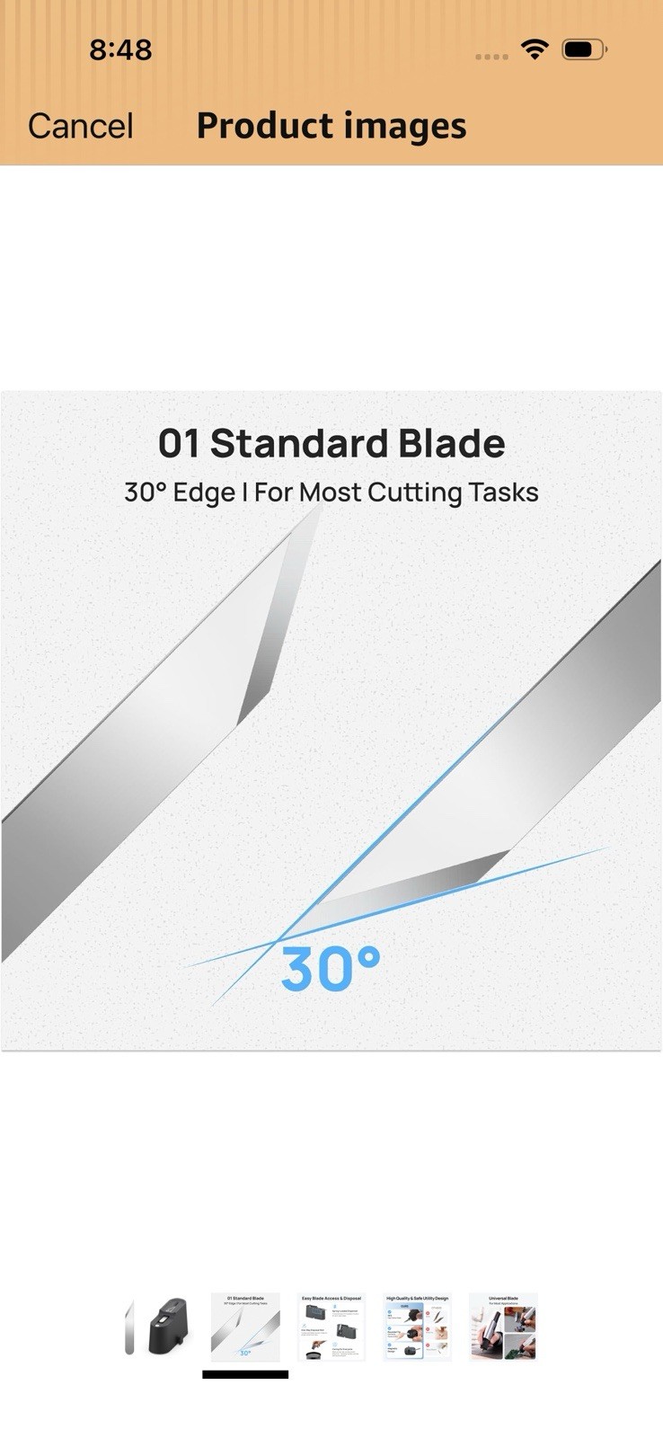 20PCS Ultrasonic Cutter Replacement Blades, SK5 High Carbon Steel, Safety Dispen