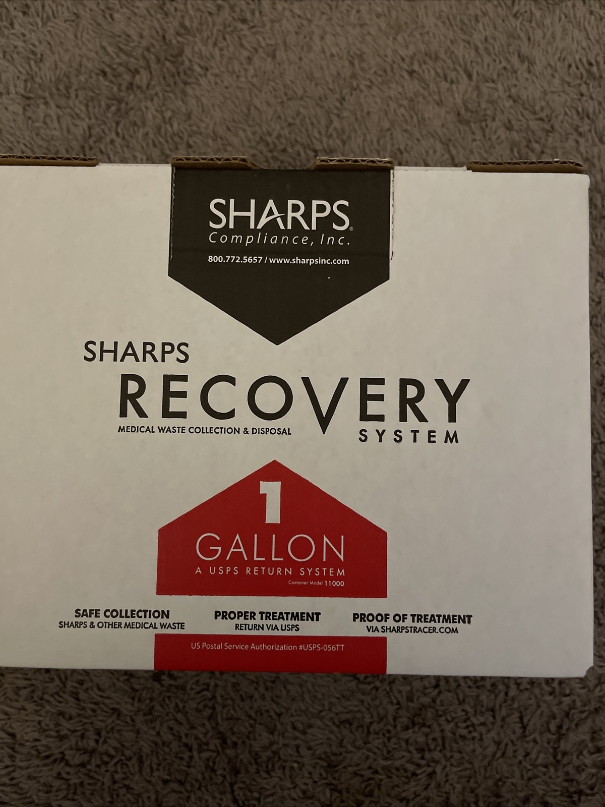 NEW SHARPS ONE GALLON RECOVERY SYSTEM – Syringe Disposal