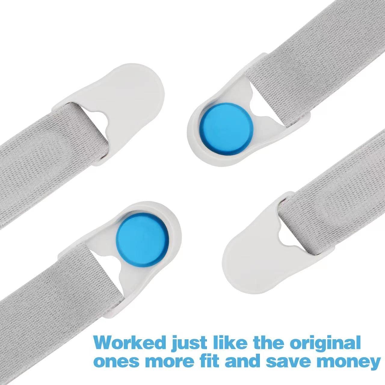 Quick-Disconnect Cpap Headgear Clips Magnetic Mask 2 Pack, Blue
