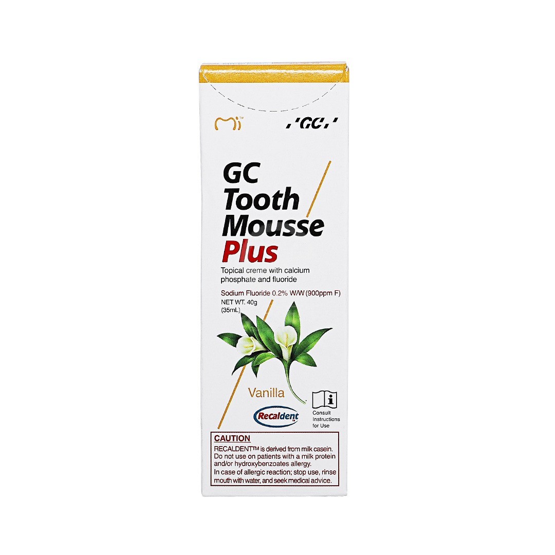 GC Tooth Mousse Plus 40g Vanilla Fluoride Calcium Recaldent Topical Cream