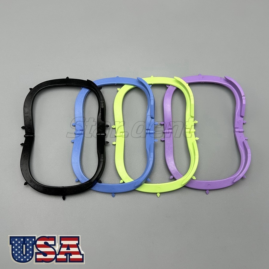 10*Dental Rubber Dam Frame Foldable Autoclavable Plastic Spreading Rubber Dam